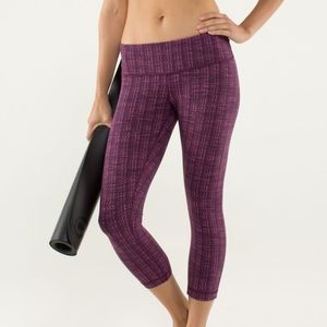 Lululemon Wunder Under Crop *Textured Ziggy Rasp